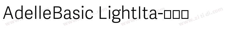 AdelleBasic LightIta字体转换